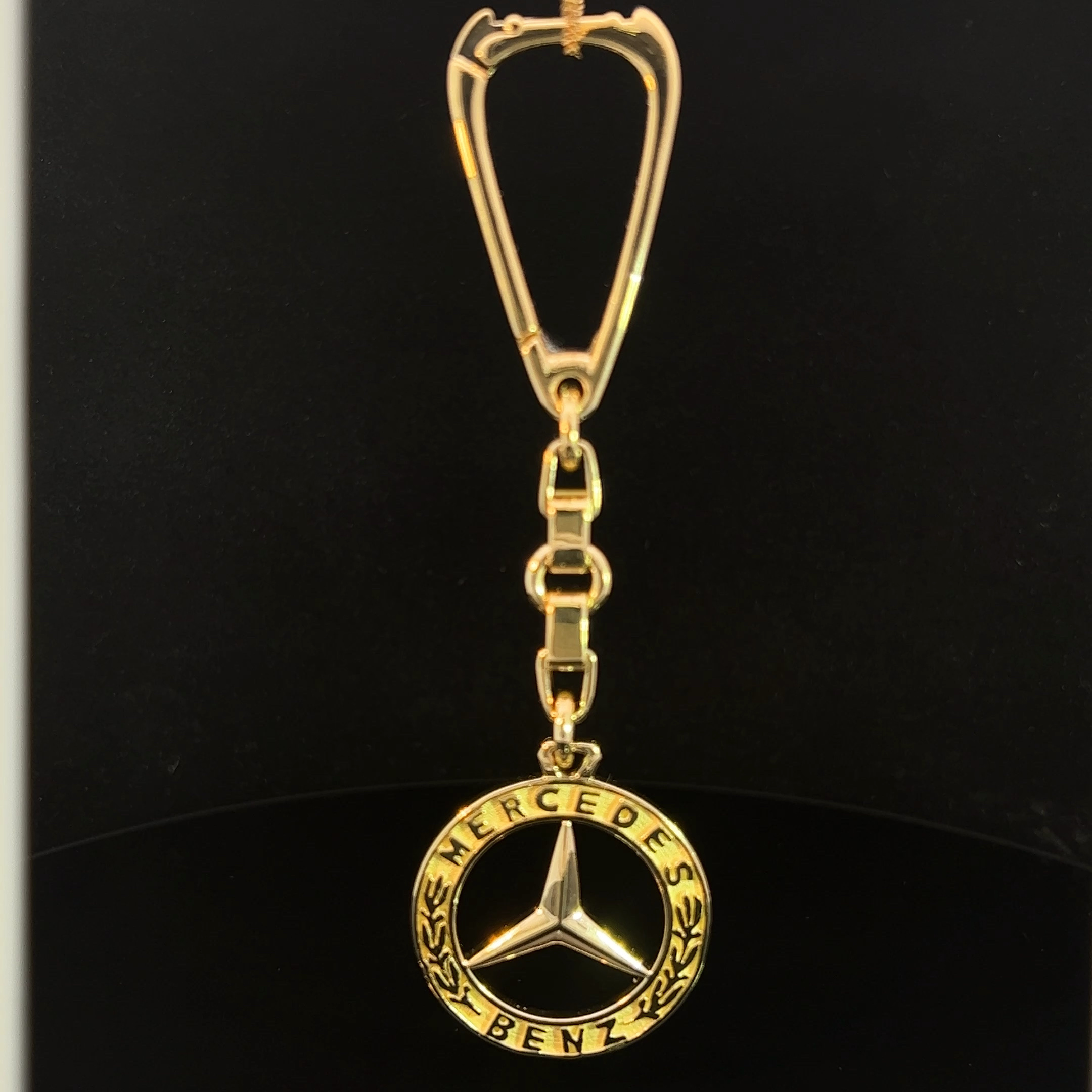 14k Mercedes Gold Keychain Mercedes Gold Keychain Mercedes Benz Key Ring  Circa 1980s, image size:2160x2160